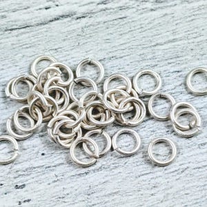 4mm Matte Silver Open Jump Rings