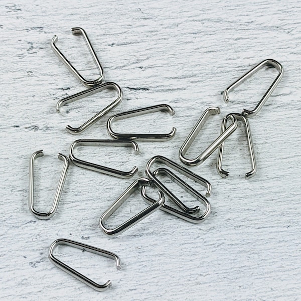 Connettori ovali Quick Link in acciaio inox, 13x7mm, anelli di salto