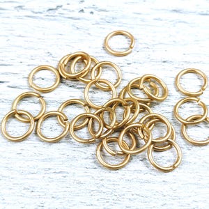 8mm Matte Gold Open Jump Rings