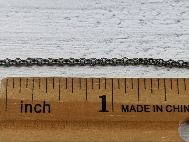 2mm Rolo Chain in Matte Gunmetal Link Chain - Etsy