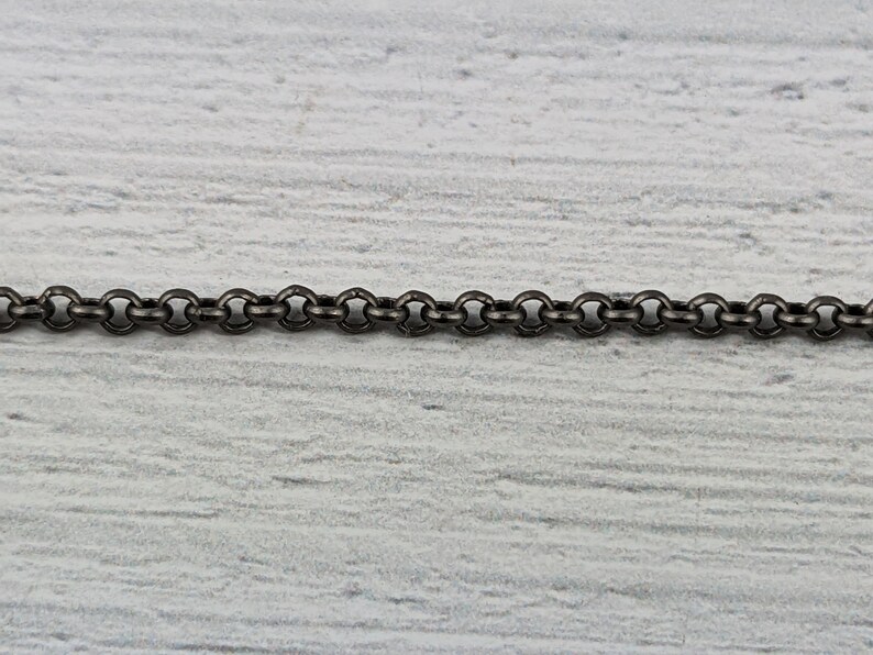 2mm Rolo Chain in Matte Gunmetal Link Chain - Etsy