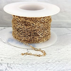 Gold Plated Fine Figaro Chain, Dainty Chain
