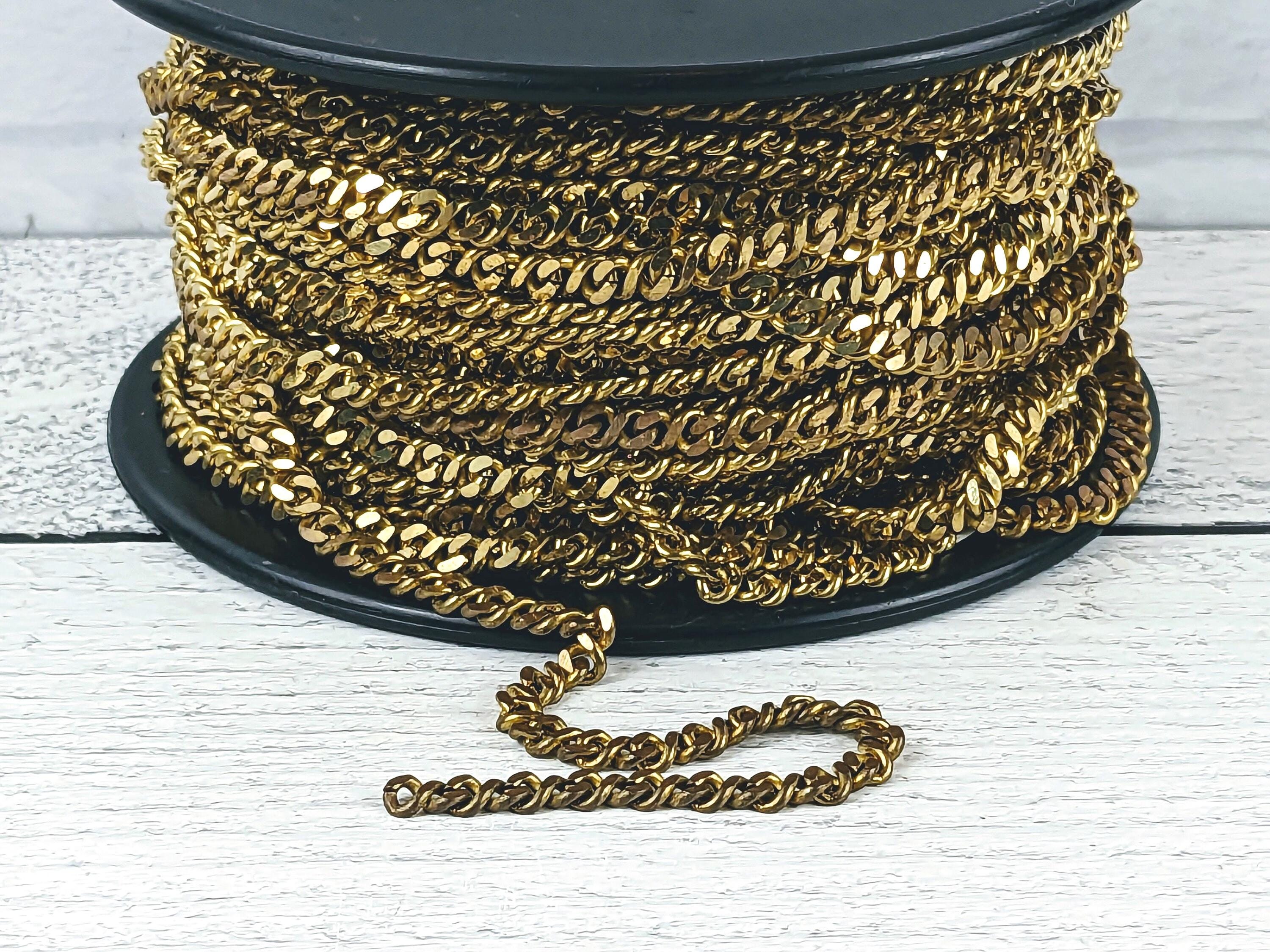 Figure Eight Key Chain Rare Antique Gold Figure Eight Link Curb Chain, 9x6mm, Infinity - Etsy