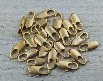 16x8mm Matte Gold Oval Lobster Clasps