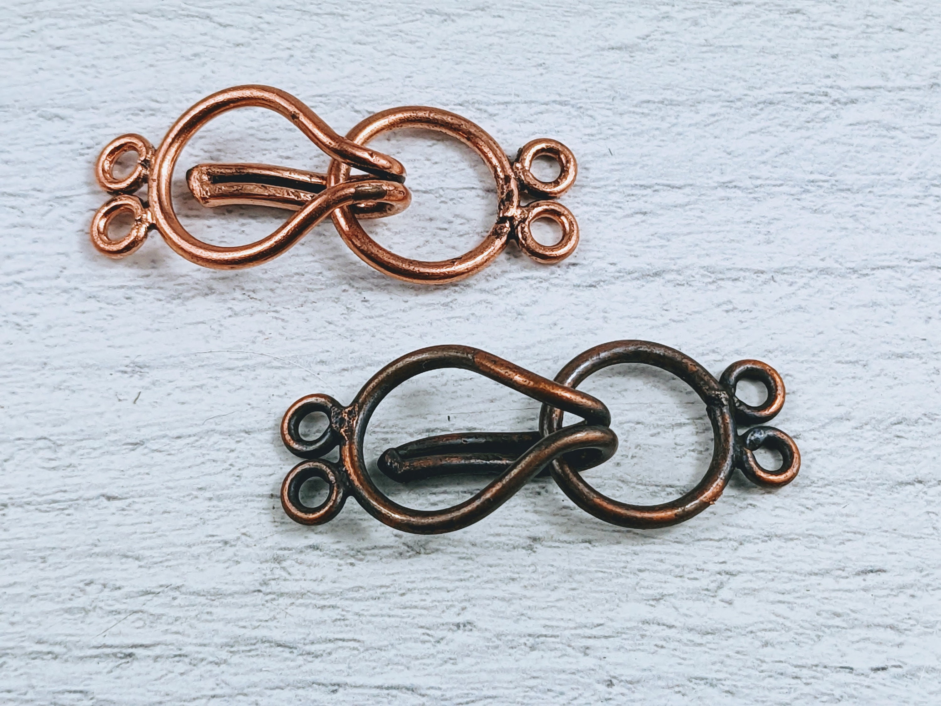 Large Genuine Copper Spiral Hook Clasp, Bright or Patina Finish, Antiqued,  38x14mm -  Ireland