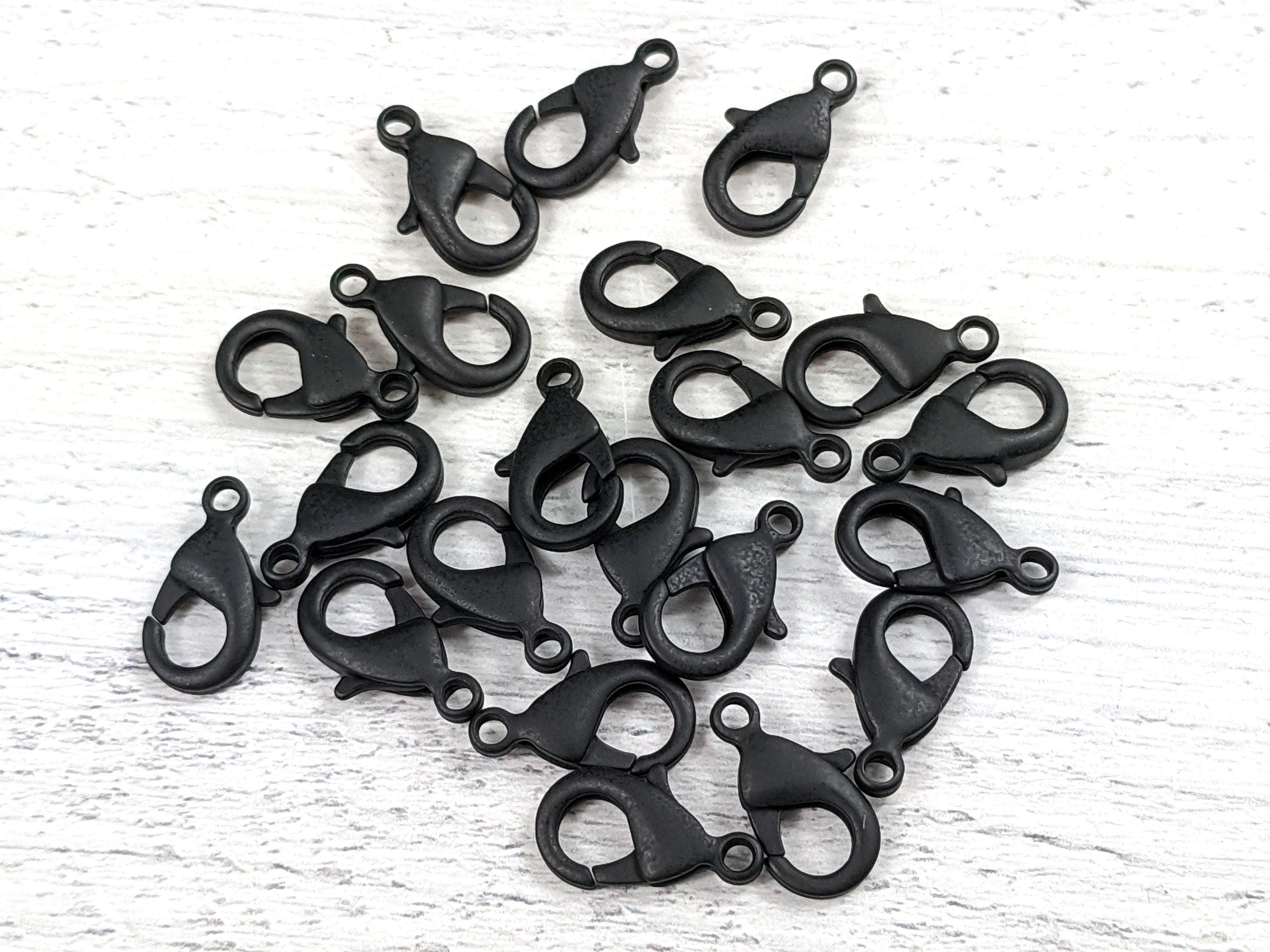 Matte Black Lobster Clasps 15x9mm - Etsy