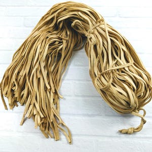 Cordón de piel de ciervo natural suave, 5 mm (3/16"), 5 piezas, tiras, piel de ante