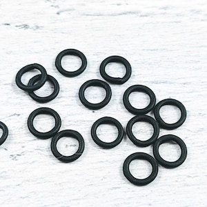 6mm Matte Black Nite Closed Jump Rings