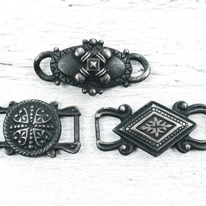 Patina Metal Casting Ornate Connectors, Links, 1pc.  32-38mm, Rustic