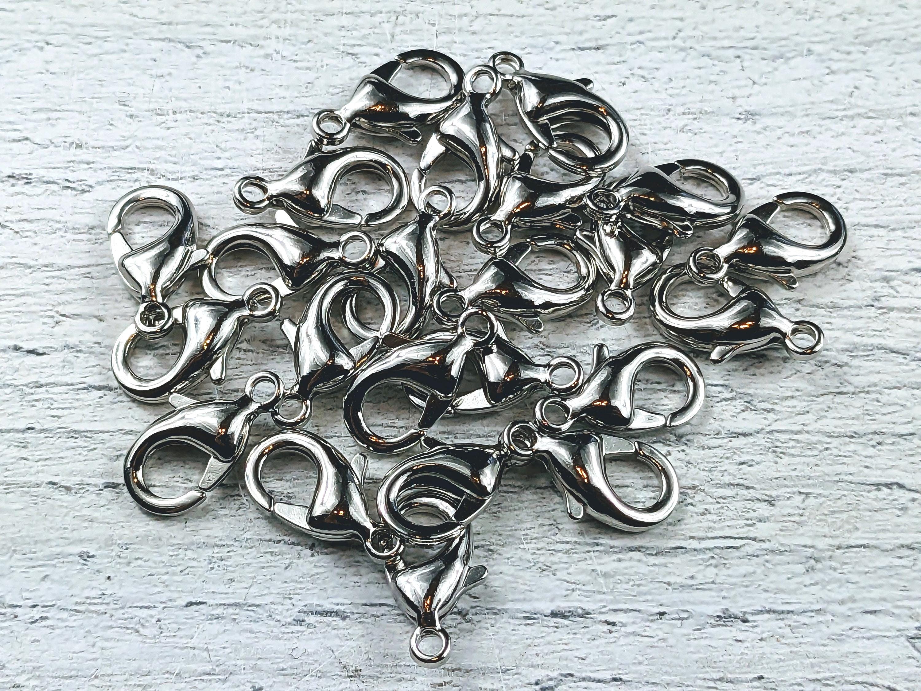 Buy Rhodium Silver Plated Lobster Clasps 15x9mm Online in India - Etsy
