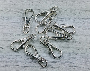 23mm Silver Plated Swivel Lobster Clasp Closures