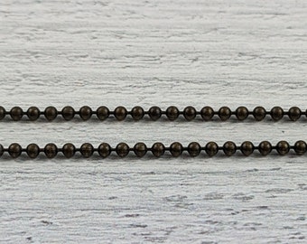 1.5mm Antique Brass Ball Chain