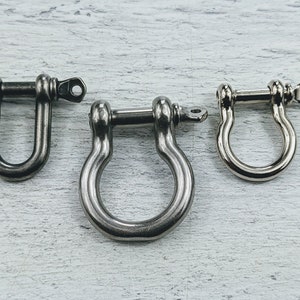 4pack 3/4 D-rings Screw in Shackle Horseshoe U Shape D Ring DIY Leather  Craft Purse Keychain Accessories 