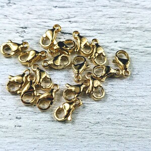 18K Gold Plated Lobster Clasps 9x5mm