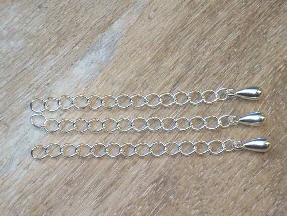 Silver plated necklace or bracelet extender 2" 3" 4" 5 extension chain up to 20" Silver plated necklace or bracelet extender 2" 3" 4" 5 extension chain up to 20"