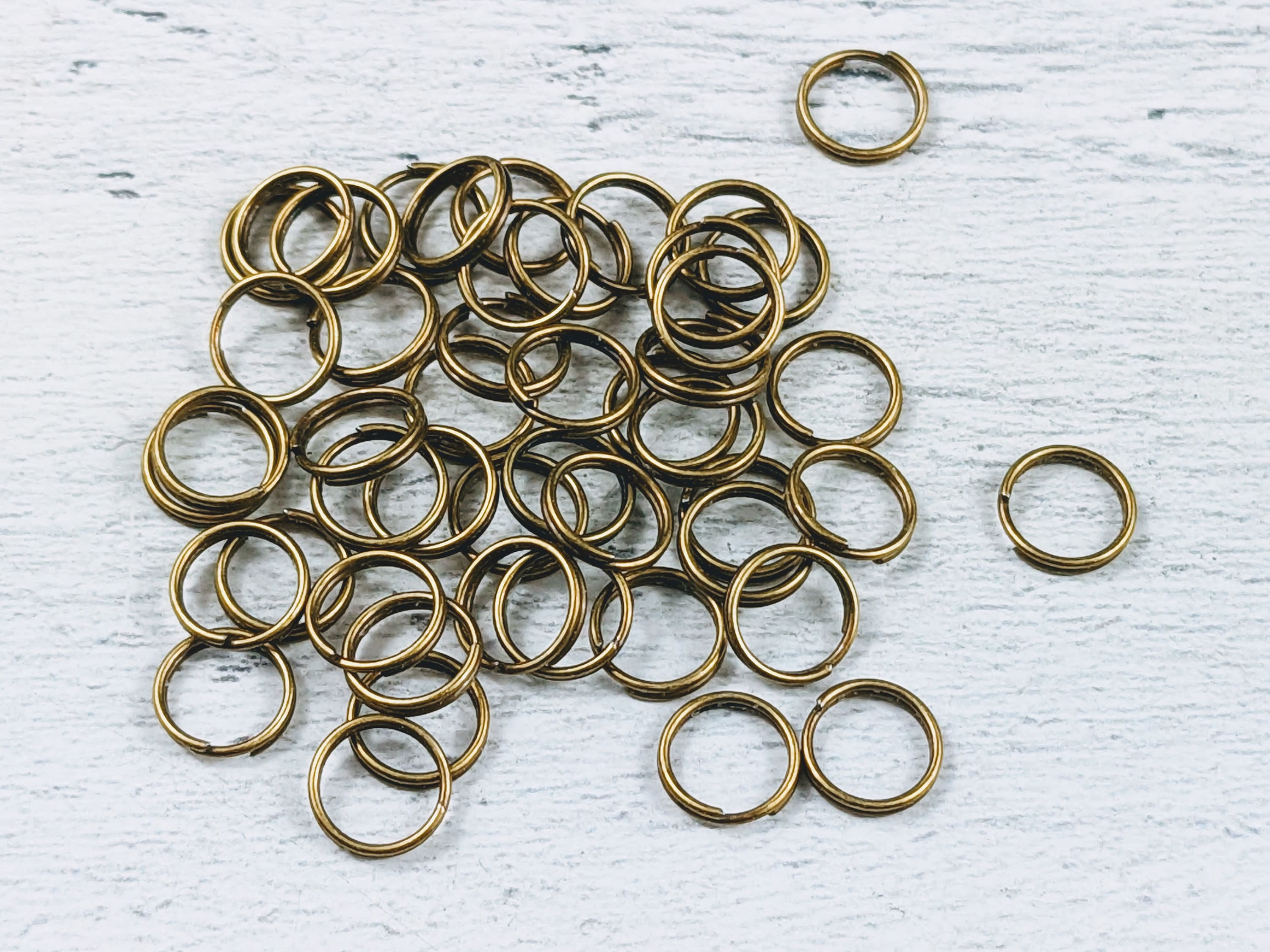 Jump Rings Burnished Silver, 4mm, 6mm, 8mm, 10mm, or 12mm, PK of 10, Brass  Jump Rings, OPEN Ring, Heavy 15 GA (1.8mm) Jump Rings, Fast Ship