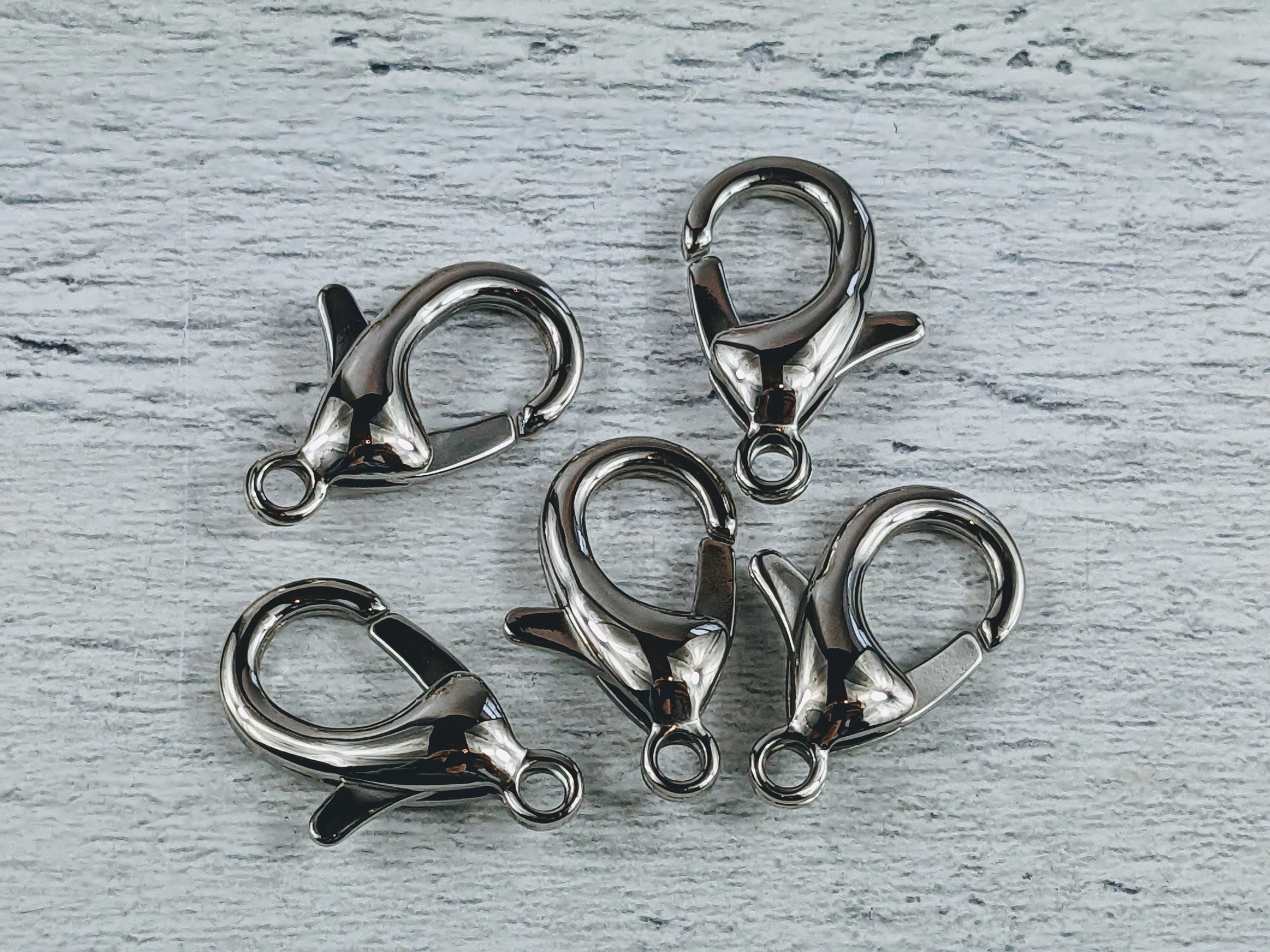 Large Stainless Steel Lobster Clasps 25x15mm, 3pcs.
