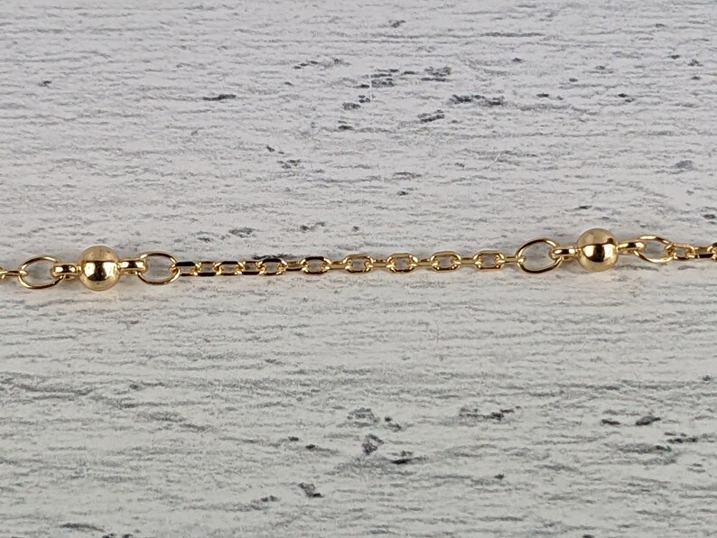 Dainty Gold Plated Ball and Link Chain Etsy