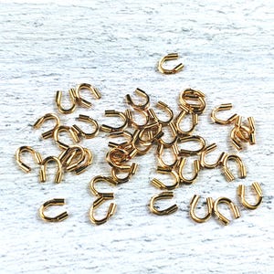 Gold Plated Wire Guardians, Guards, 3x4.5mm, 25pcs. Wire Protector