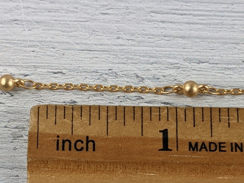 Dainty Matte Gold Ball and Link Chain Etsy