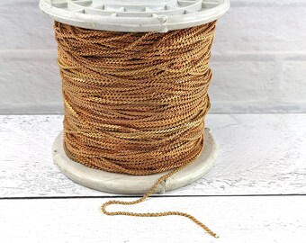 Copper Snake Chain, Dainty Chain, S Chain, 1.7mm, Beading Chain
