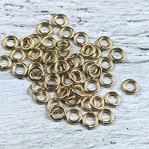 4.75mm Gold Plated Closed Jump Rings
