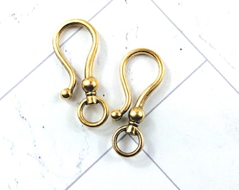 2pcs. Antique Gold Plated Large Hook Clasps, S Clasp, Necklace Clasp, Bracelet, Link, Connector, 38x15mm