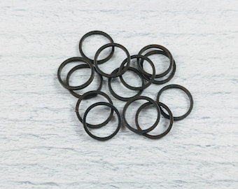 10mm Rustic Brown Plated Soldered Closed Jump Rings, Seamless, 20pcs. 20g