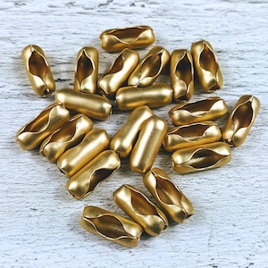 Matte Gold Ball Chain Connectors 4.5mm Chain