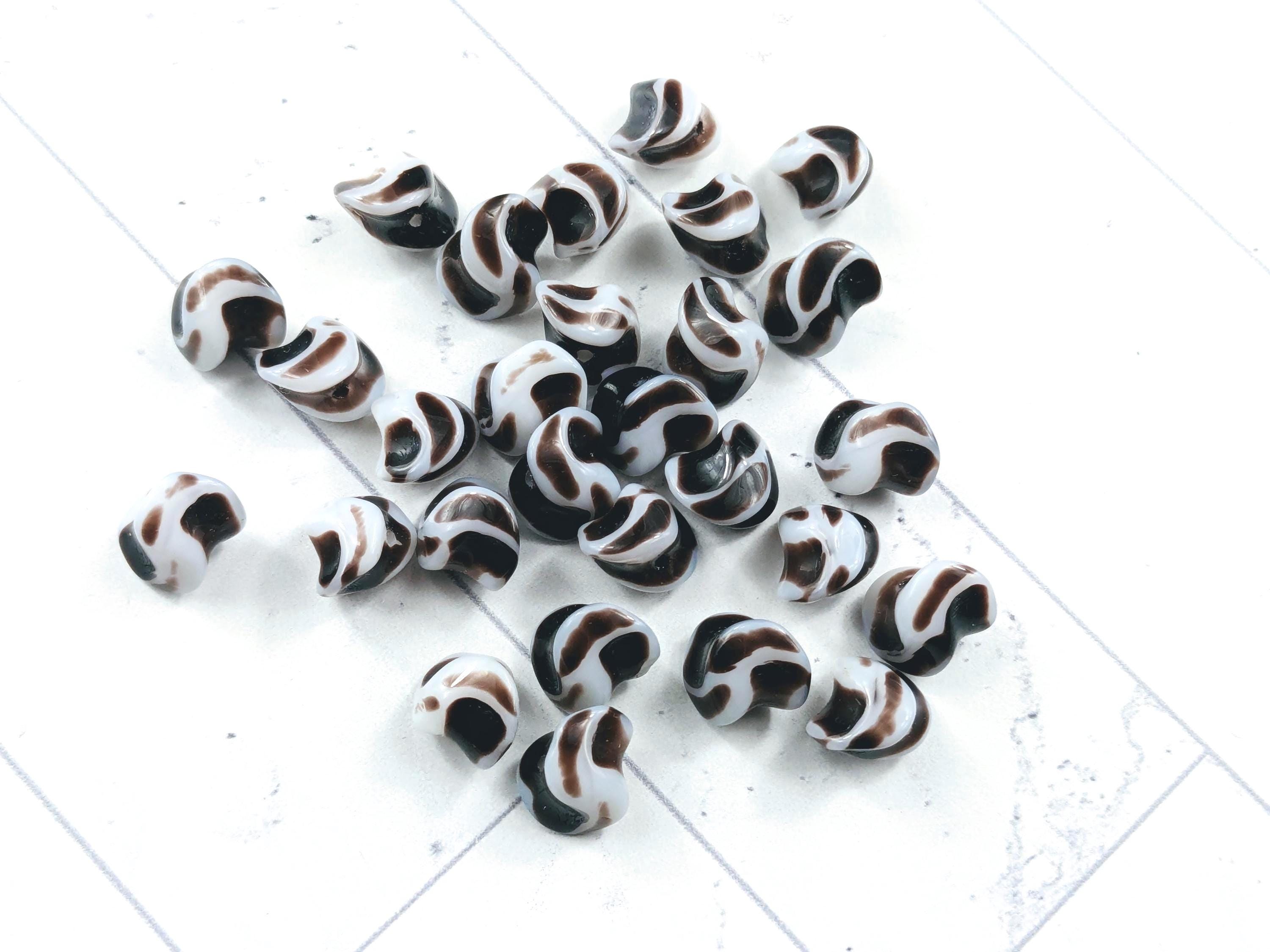 Buy 28pcs. Rare Czech Glass Interlocking Snake Vertebrae Like