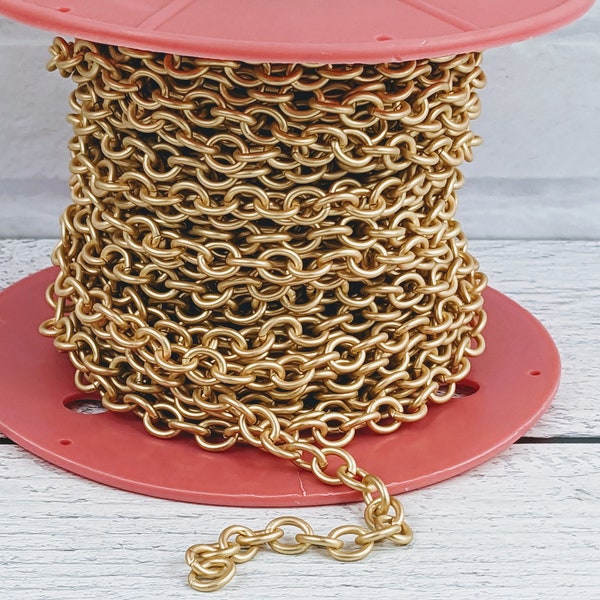 Small Heavy Matte Gold Link Chain