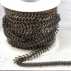 Antique Brass Fishbone Chain, Fishbone Chain, Herringbone
