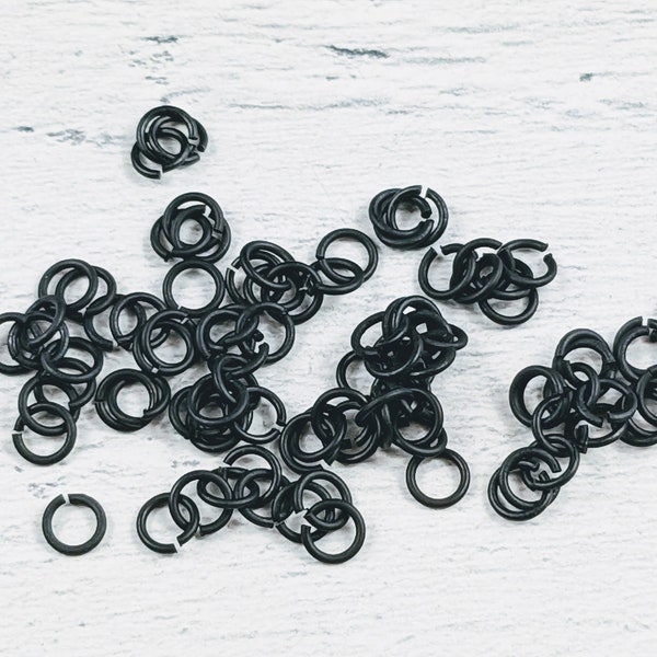 4mm Black Nite Open Jump Rings