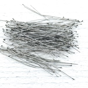 2" Antique Silver Headpins, 24g, Headpins-20pcs, Head Pins, Jewelry Pins