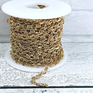 Gold Plated Twisted Figaro Chain, Link