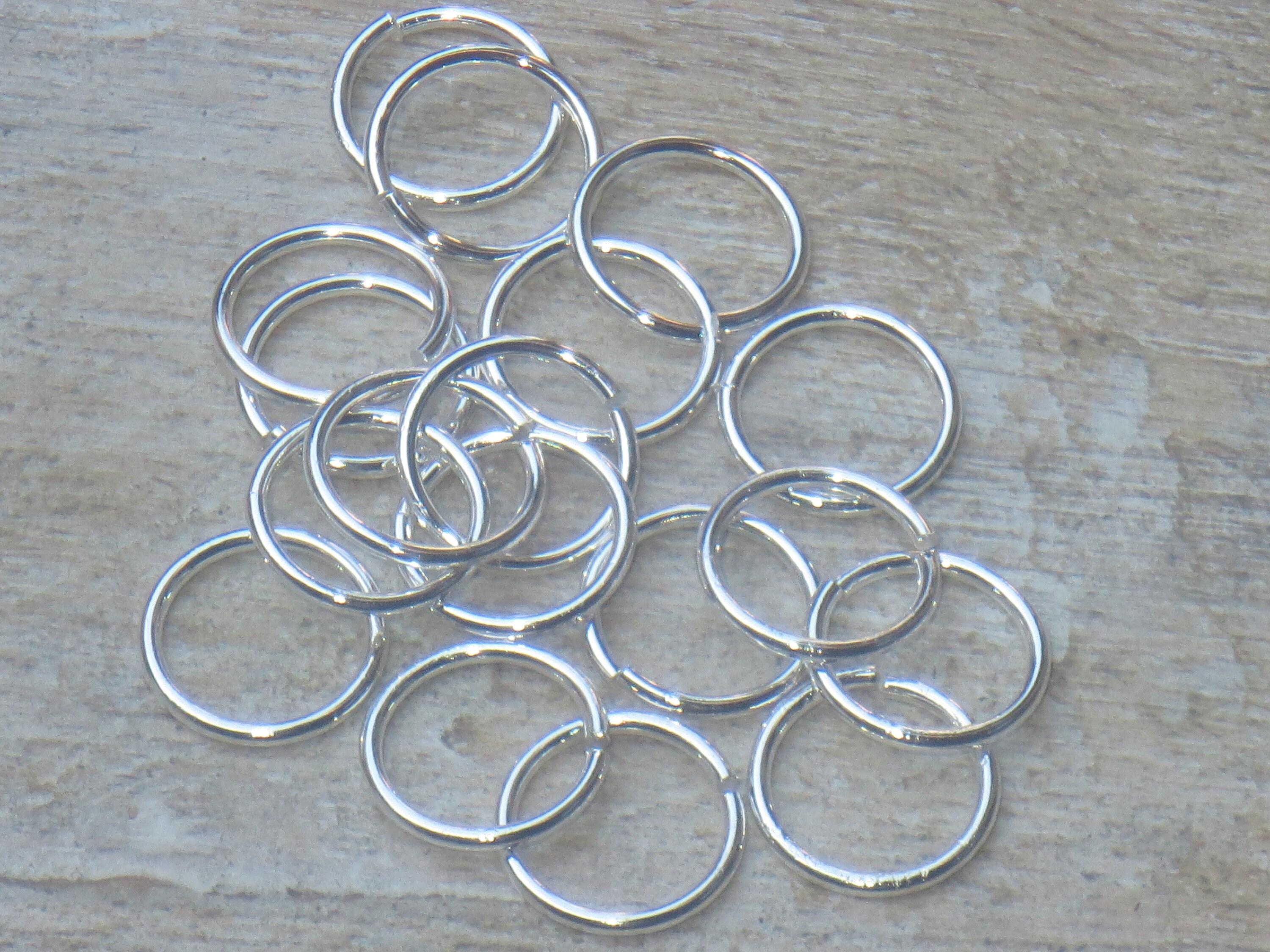 10mm silver plated strong thick open jump rings jewellery making findings 