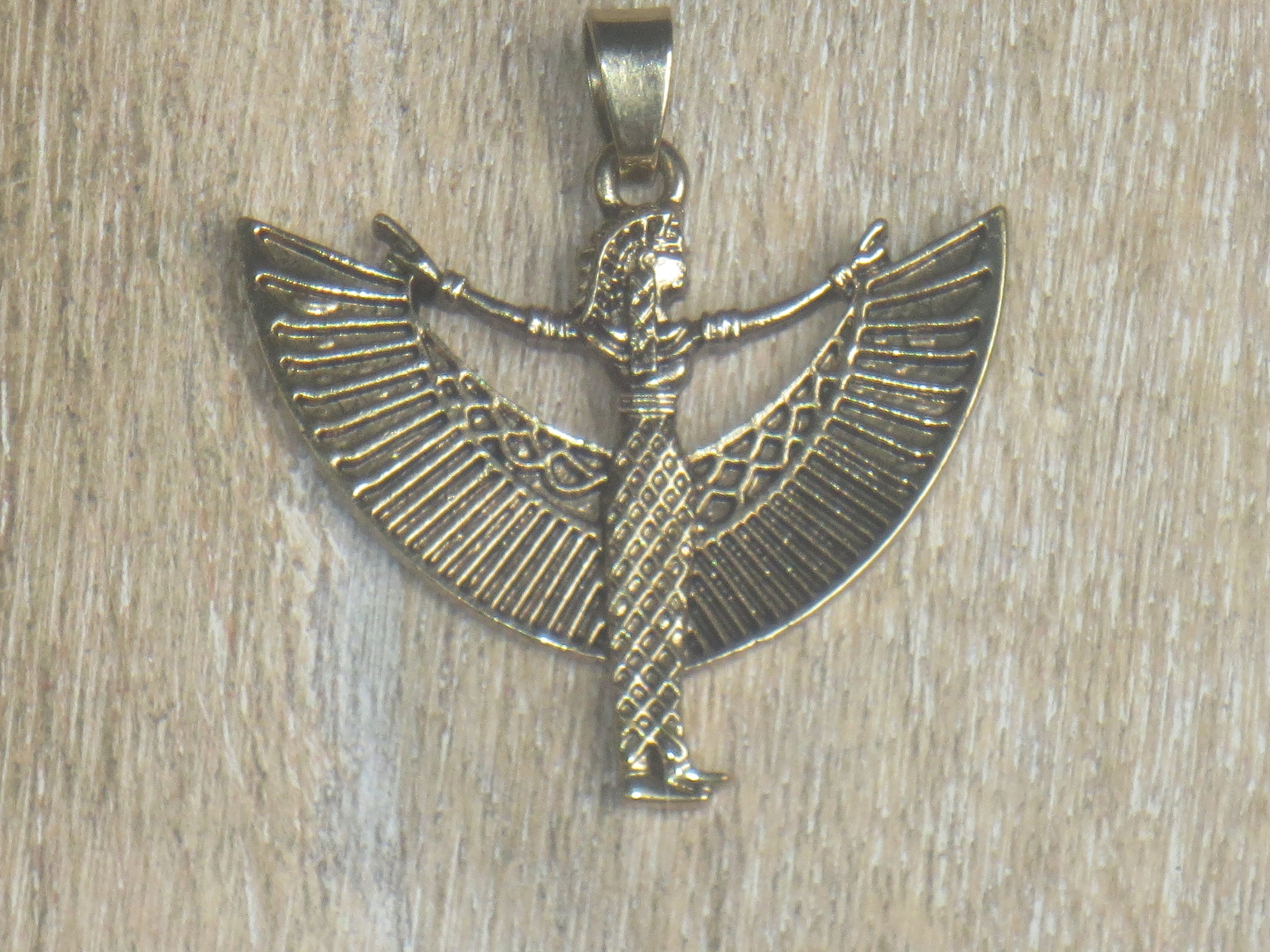 Antique Brass or Silver Egyptian Goddess Flying Wing Charm - Etsy