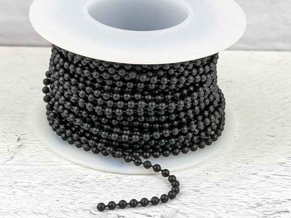 2mm Ball Chain in Black Nite Etsy Australia