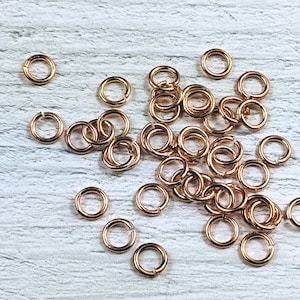 6mm Rose Gold Open Jump Rings