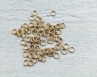 4mm 21g Matte Gold Open Jump Rings