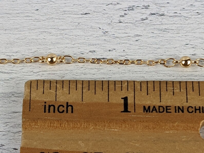 Dainty Gold Plated Ball and Link Chain Etsy