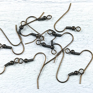Antique Brass Hook Earrings, French Hook, Dangles, Ear Wires, 22g