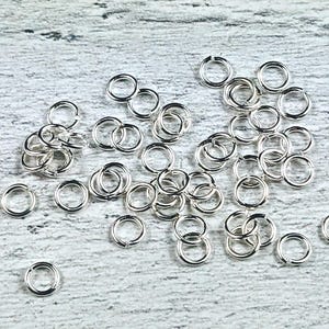 4mm Silver Plated Open Jump Rings, 20g