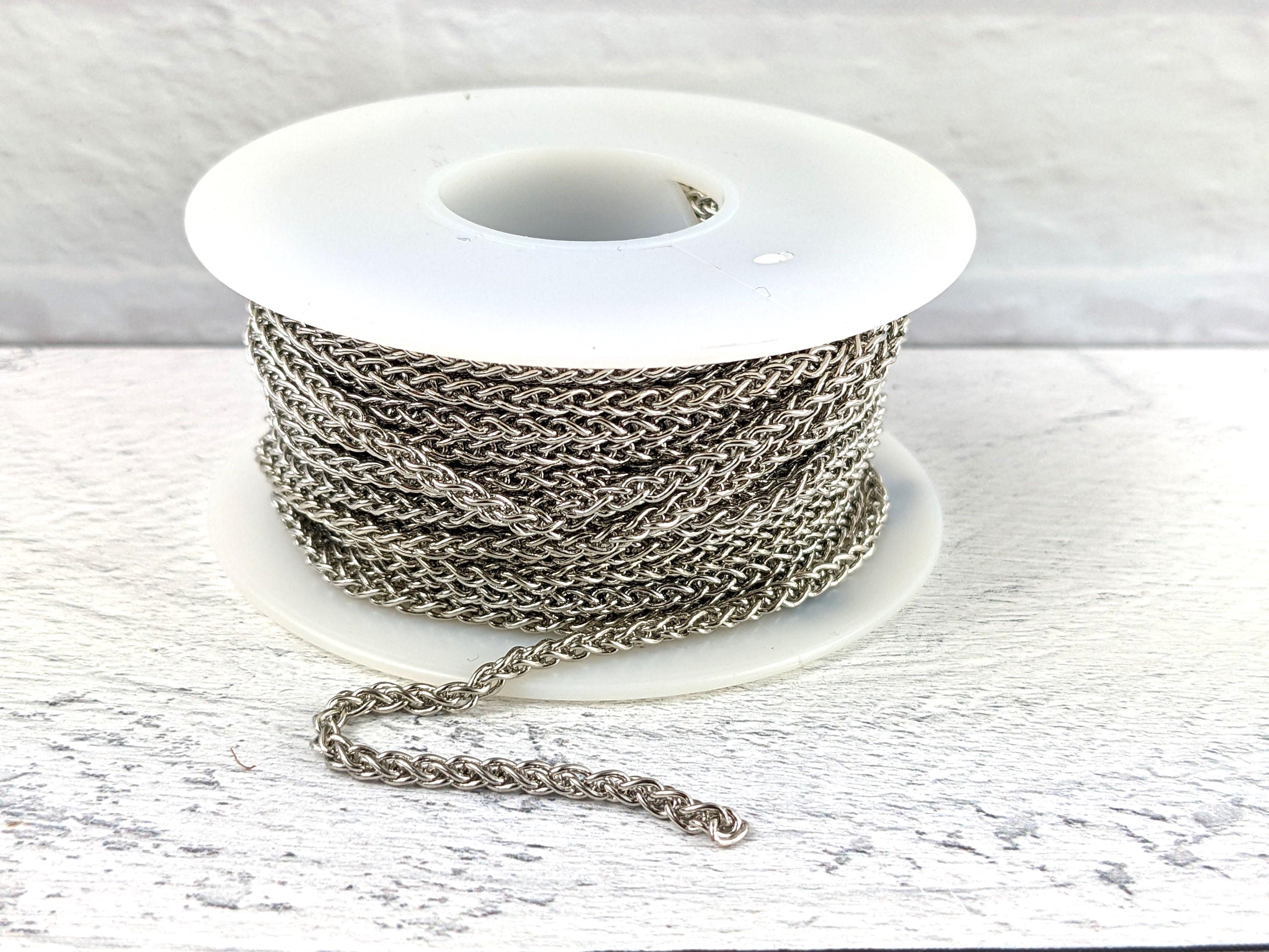 2mm Rhodium Silver Wheat Chain - Etsy