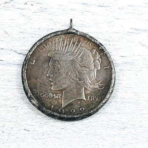 Lady Liberty Head Soldered Replica Coins, Bald Eagle, 1pc, 38x45mm, Patina