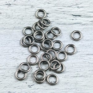 4.75mm Antique Silver Closed Jump Rings
