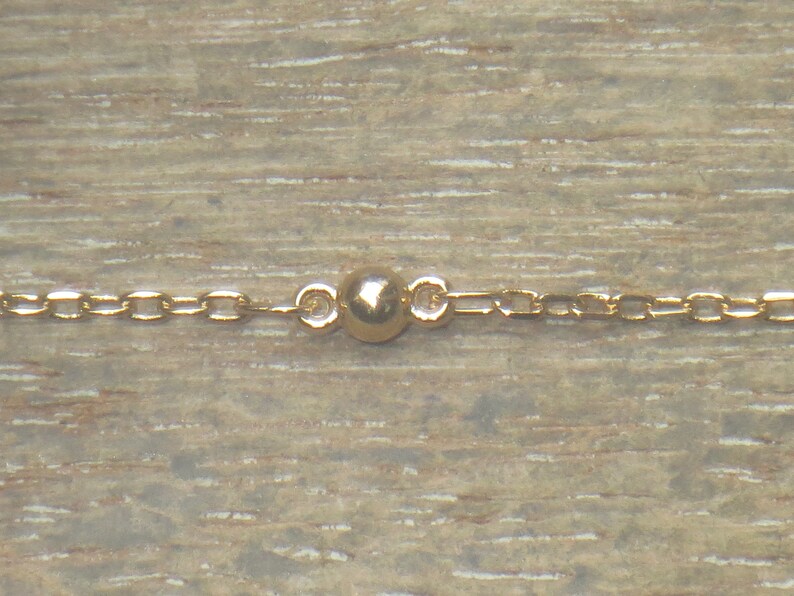 Dainty Gold Plated Ball and Link Chain Etsy