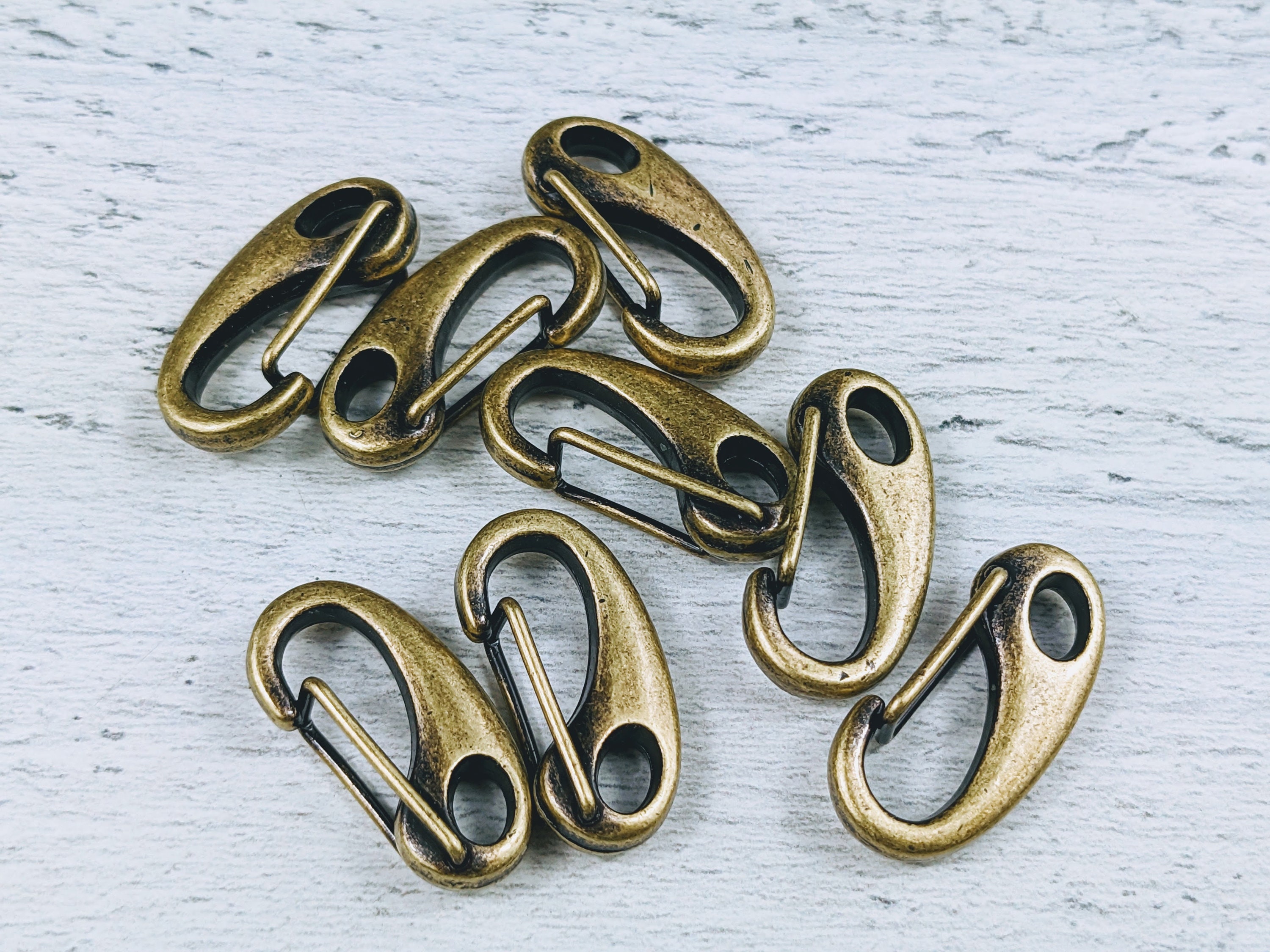Solid Brass Lanyard Clips Carabiner Clasps Keyring Bag Findings 25mm 33mm  50m (#332883472461)