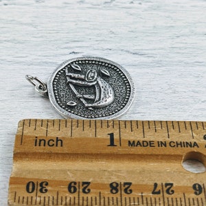 Antique Silver Replica Coin Sloth, Greek Owl or Pelican Charms, 1pc