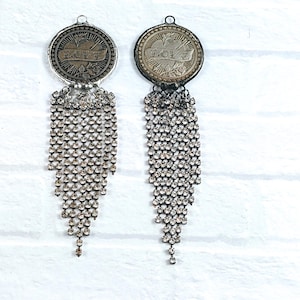 Hand Soldered Love/hate Replica Coin With Antique Silver Czech Crystal ...